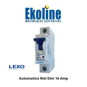 AUTOMATICO RIEL DIM 16 AMP 6 K CURVA C