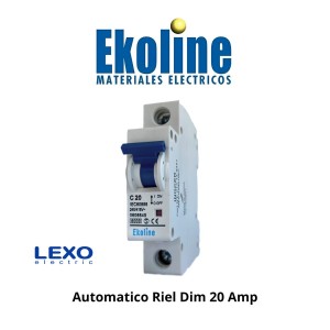 AUTOMATICO RIEL DIM 20 AMP 6 K CURVA C