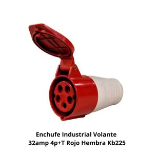 ENCHUFE INDUSTRIAL VOLANTE 32AMP 4P+T ROJO HEMBRA