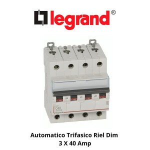 AUTOMATICO TRIFASICO RIEL DIM 3 X 40 AMP