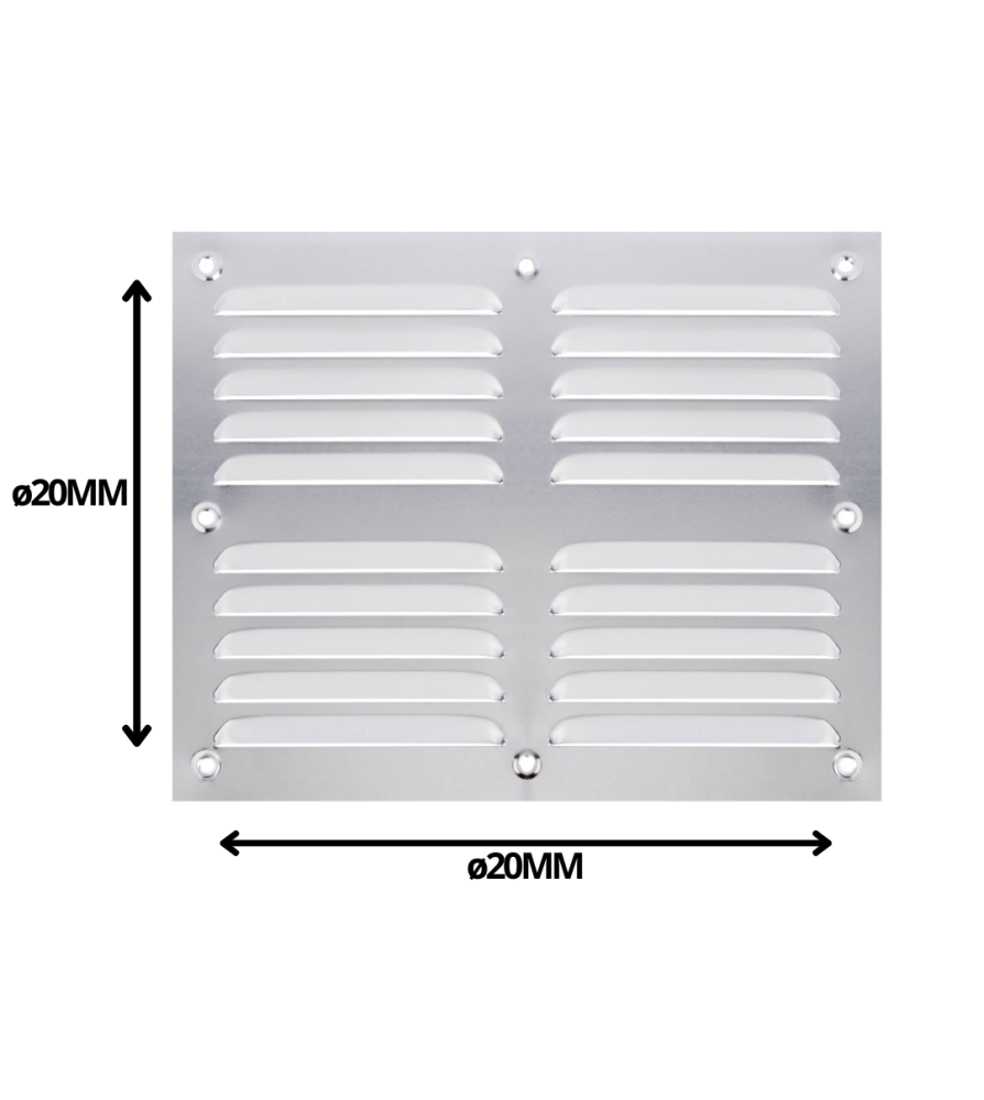 Celosia 20x25 Aluminio Lisa G612025