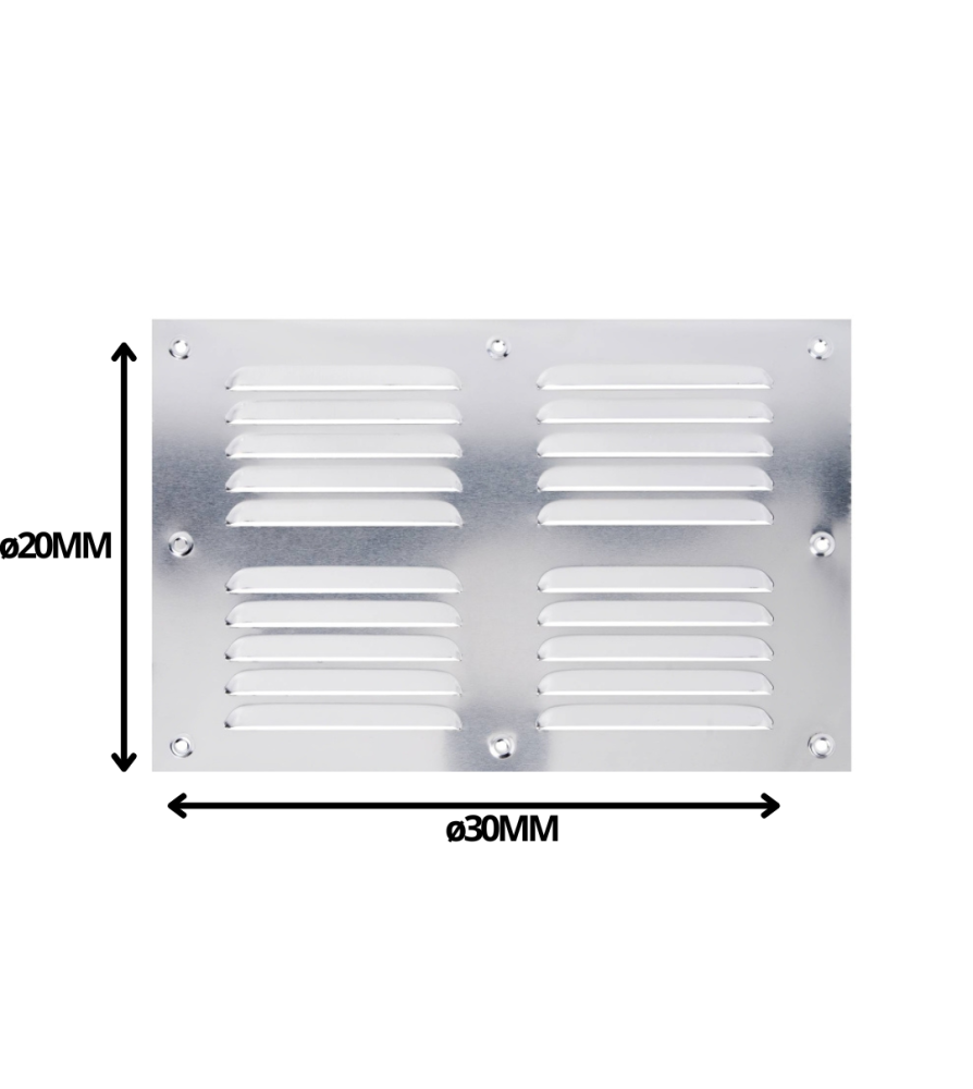 Celosia 20x30 Aluminio Lisa G612030