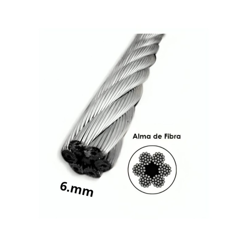 CABLE DE ACERO 6 MM