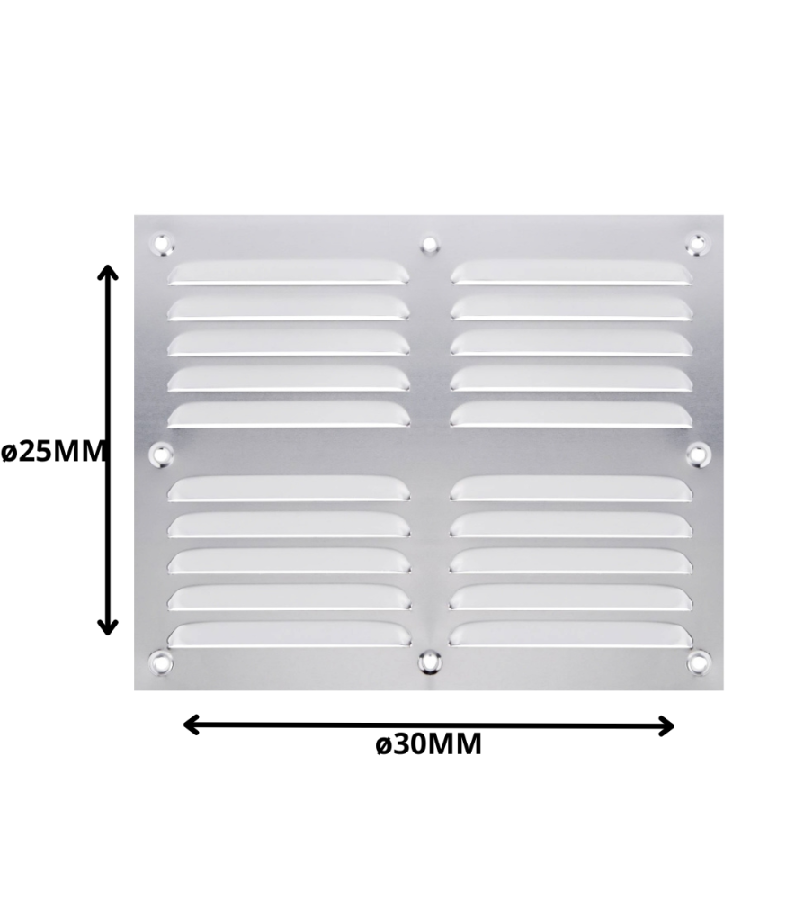 Celosia 25x30 Aluminio Lisa G612530