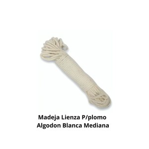 MADEJA LIENZA P/PLOMO ALGODON BLANCA MEDIANA