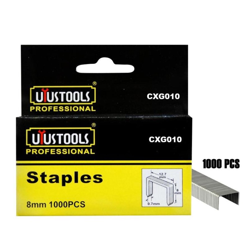 GRAPAS UYUSTOLLS 08 MM CAJA 1000 UNIDADES CXG 108