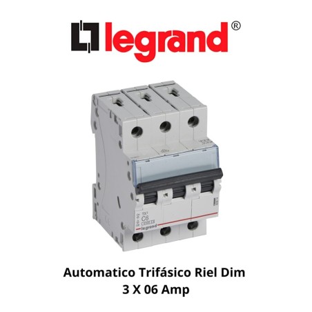 AUTOMATICO TRIFASICO RIEL DIM 3 X 06 AMP