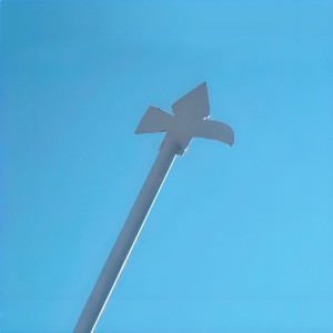 PALO PARA BANDERA REDONDO 2" PINTADO C/ADORNO