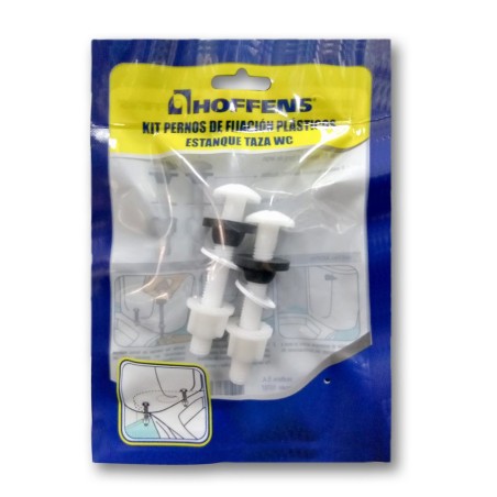 PERNOS CAUPOLICAN PLASTICOS KIT TAZA ESTANQUE 3/8