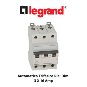 AUTOMATICO TRIFASICO RIEL DIM 3 X 16 AMP