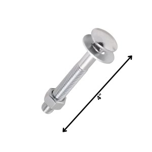 PERNO PARAFUSOS DICROMATADO C/TUERCA 3/8 X 4