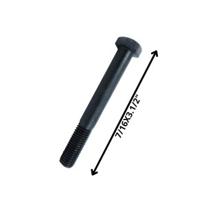 PERNO HEXAGONAL GRADO 2 HILO CTE 7/16 X 31/2 NEGRO
