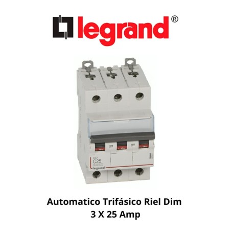 AUTOMATICO TRIFASICO RIEL DIM 3 X 25 AMP