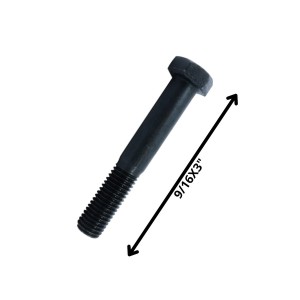 PERNO HEXAGONAL GRADO 2 HILO CTE 9/16 X 3 NEGRO