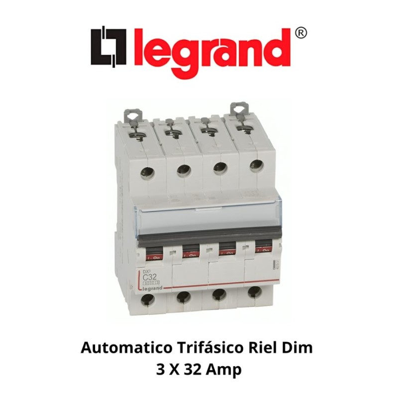 AUTOMATICO TRIFASICO RIEL DIM 3 X 32 AMP