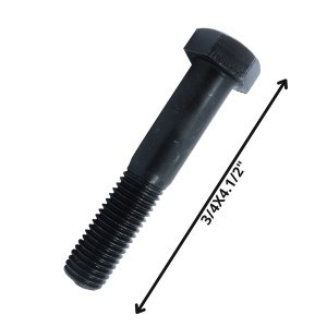 PERNO HEXAGONAL GRADO 2 HILO CTE 3/4 X 41/2 NEGRO