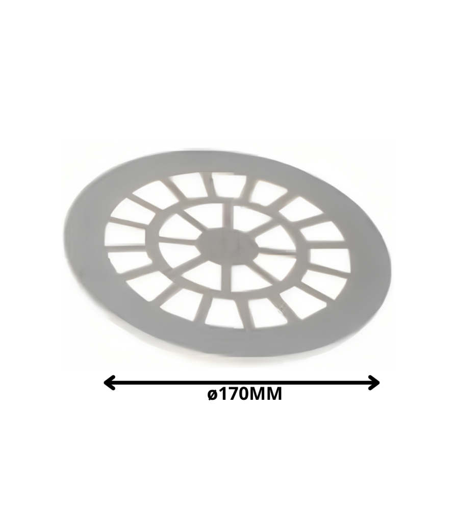 Rejilla Pileta Aluminio Redonda 170 Mm