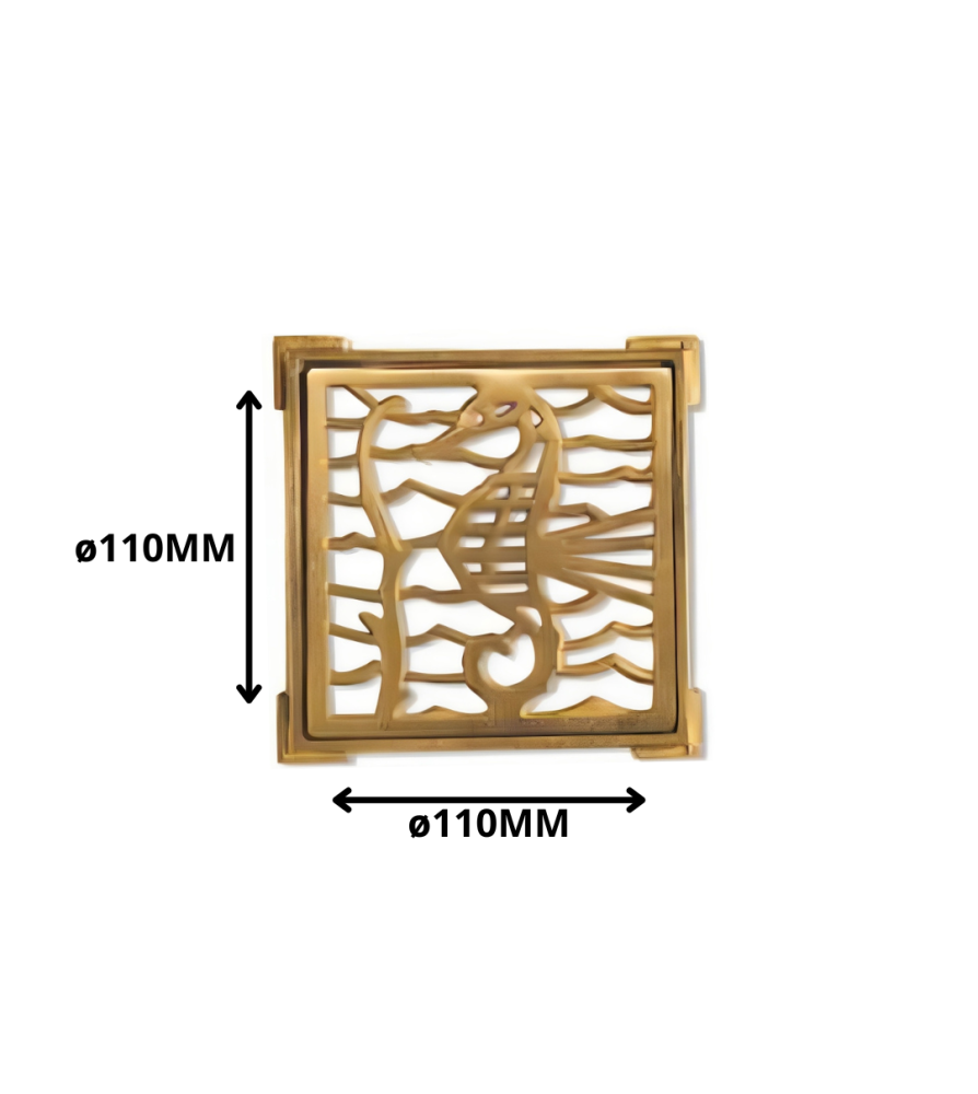 Rejilla Pileta Bronce Cuadrada 100 Mm 109233