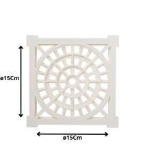 Rejilla Plastica Cuadrada 15 Cm Blanca