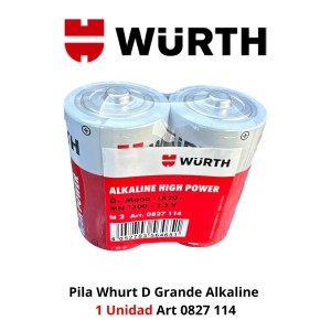 PILA WURTH D GRANDE ALKALINE 1 UNIDAD ART 0827 114