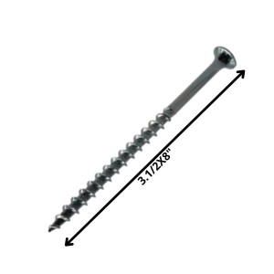 TORNILLO VOLCANITA TROMPETA H/CT 31/2 X 8 NEGRO