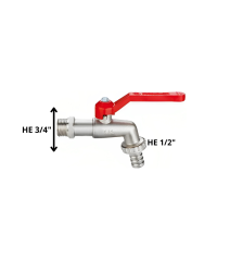 Llave Bola 1/2 X 3/4...