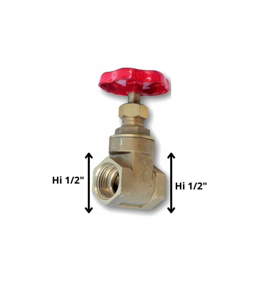 Llave Paso Compuerta Hi/hi 1/2