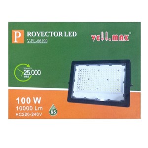 PROYECTOR VELLMAX S/SENSOR 100W G/NG LUZ FRIA 6500