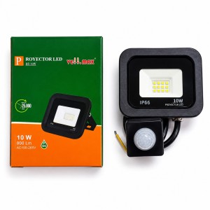 PROYECTOR VELLMAX C/SENSOR 10W G/NG LUZ FRIA