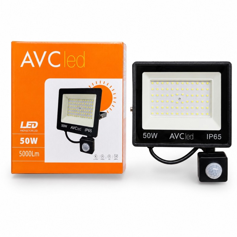 PROYECTOR AVC LED C/SENSOR 50W G/NG LUZ FRIA 6500K