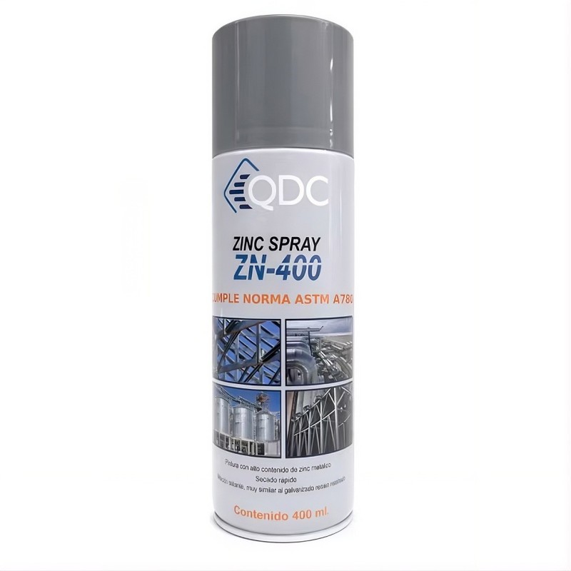 PINTURA SPRAY QDC ZINC GALVANIZADO FRIO ZN-400 - Socodima.cl