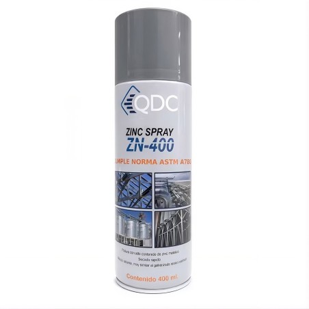 PINTURA SPRAY QDC ZINC GALVANIZADO FRIO ZN-400 - Socodima.cl