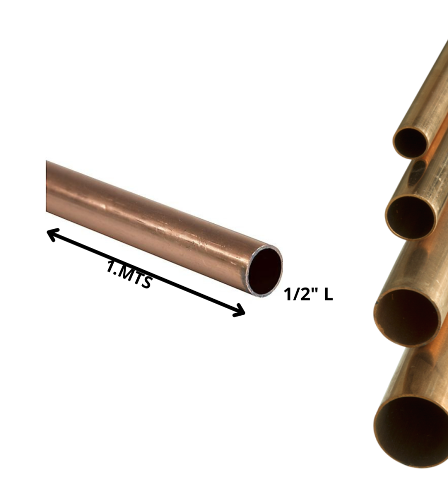 Caneria Cobre Recta Tipo L 1/2" Mt