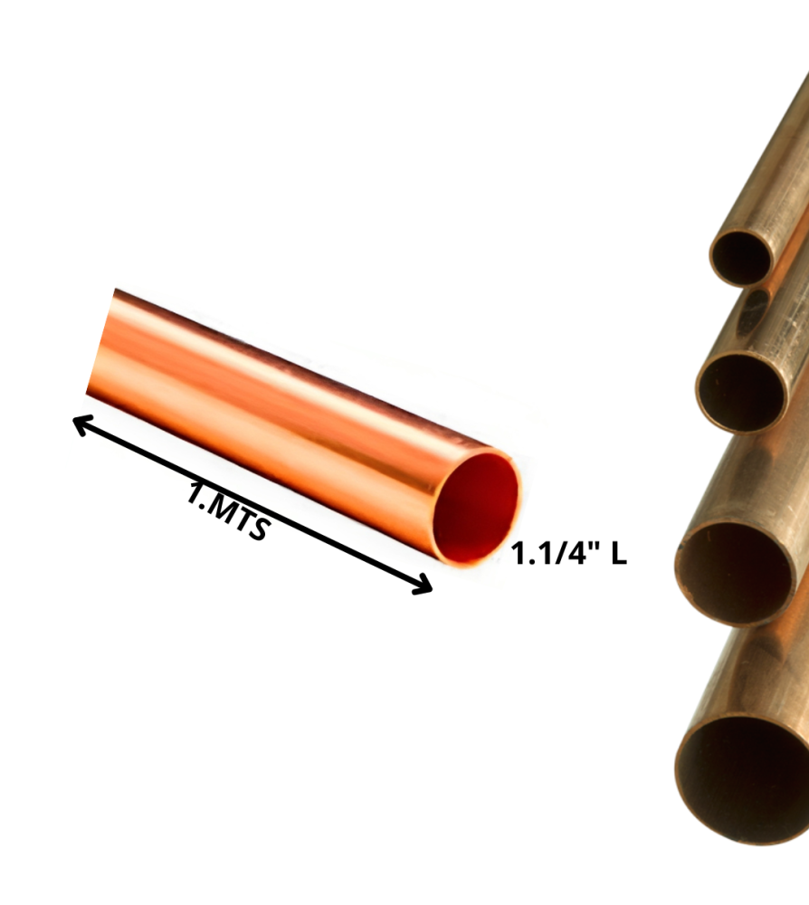 Caneria Cobre Recta Tipo L 1 1/4" Mt
