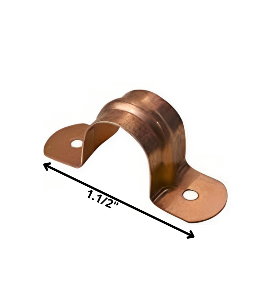 Abrazadera 2 Patas Cobre (38) 11/2"