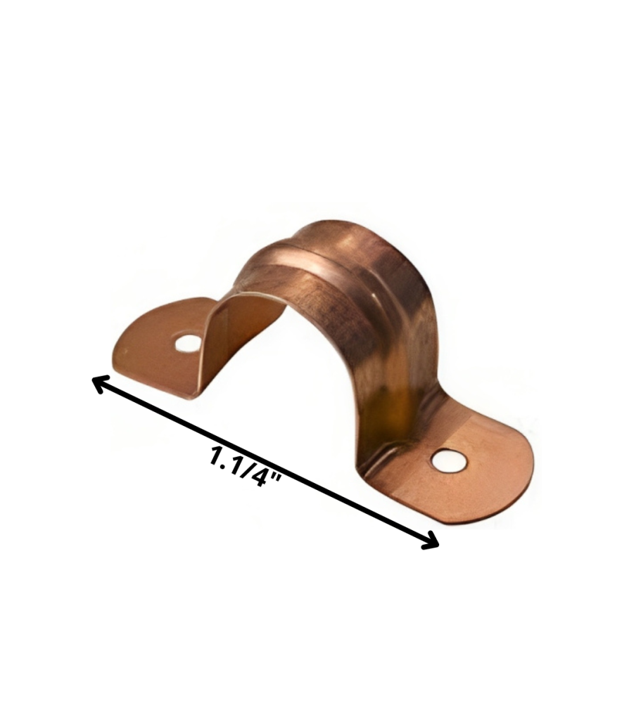 Abrazadera 2 Patas Cobre (32) 11/4"