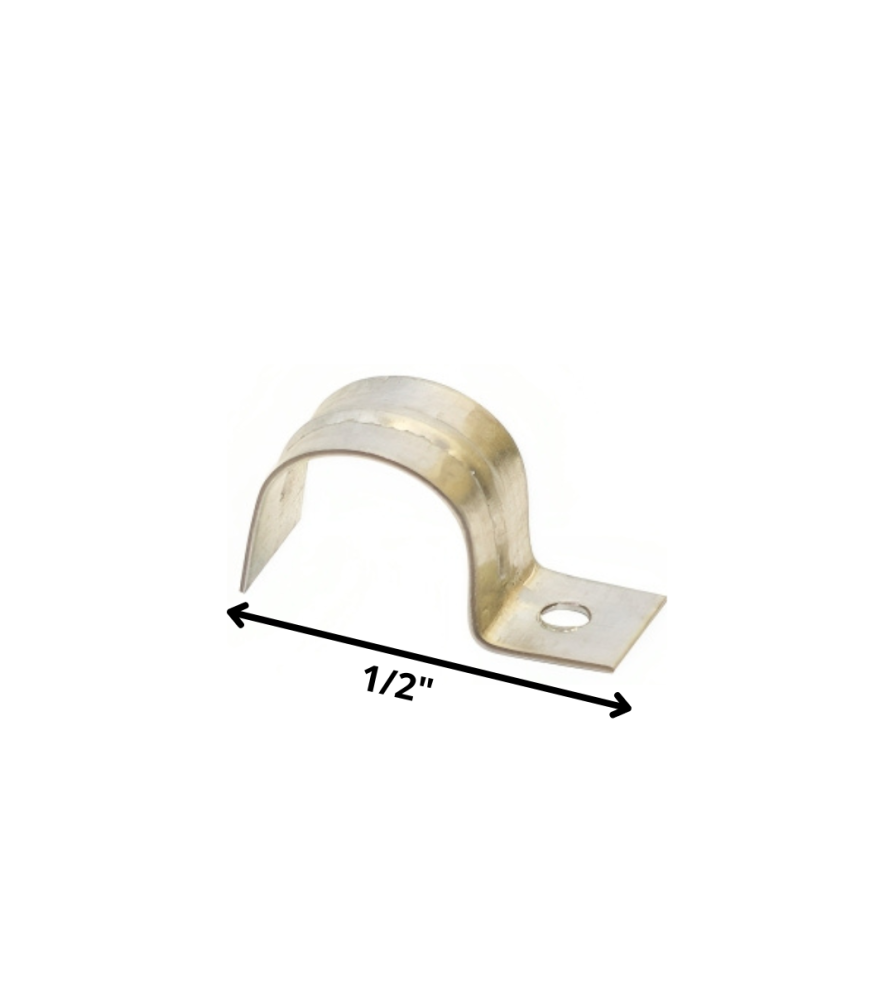 Abrazadera 1 Patas Cobre 1/2"