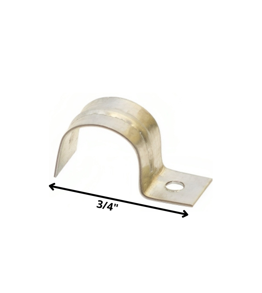 Abrazadera 1 Patas Cobre 3/4"