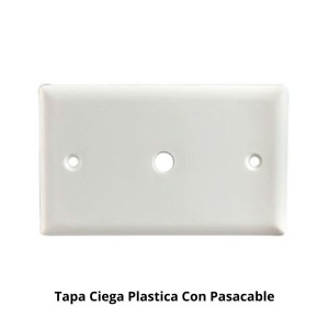 TAPA CIEGA PLASTICA CON PASACABLE