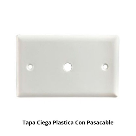 TAPA CIEGA PLASTICA CON PASACABLE