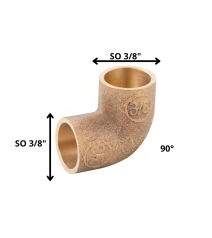 Codo Bronce So So 3/8"