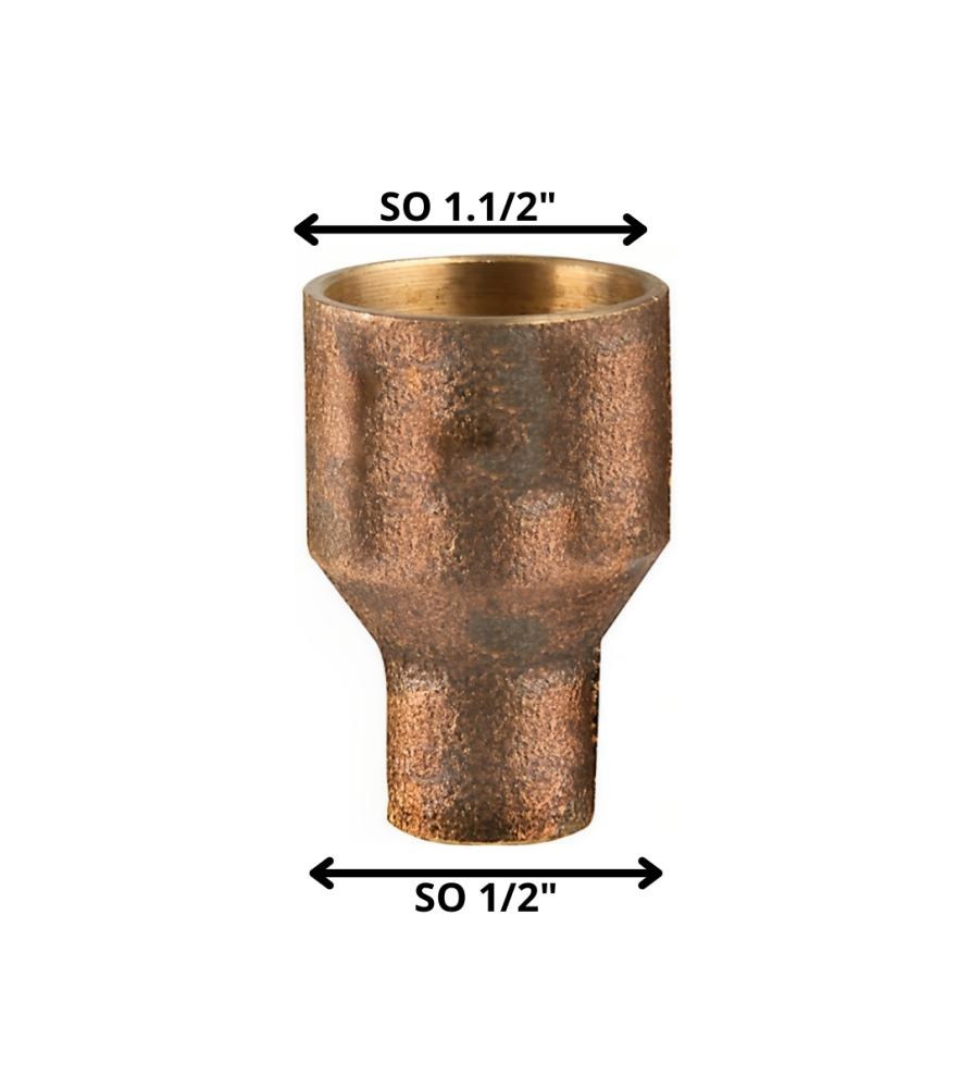 Copla Bronce So So 1 1/2"x 1/2"