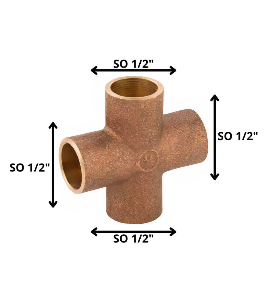 Cruz Bronce So So 1/2"