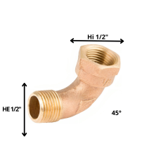 Curva Bronce Hi He 1/2"