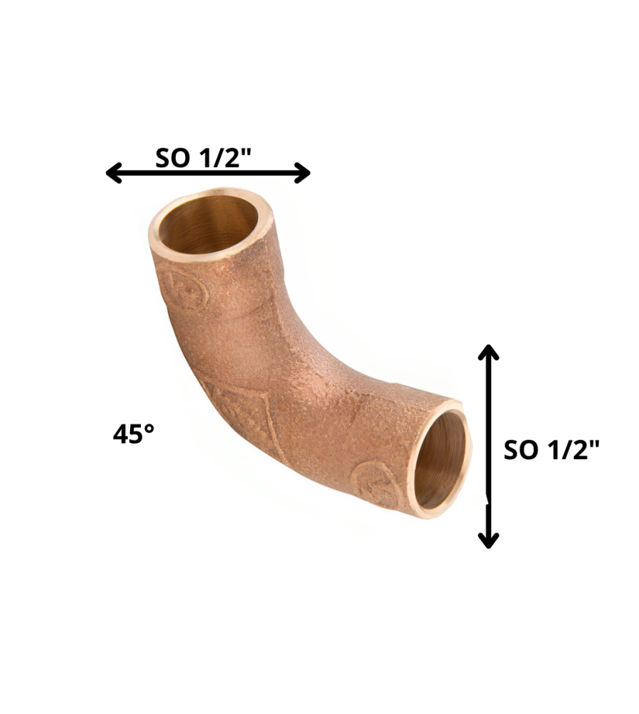 Curva Bronce So So 1/2"