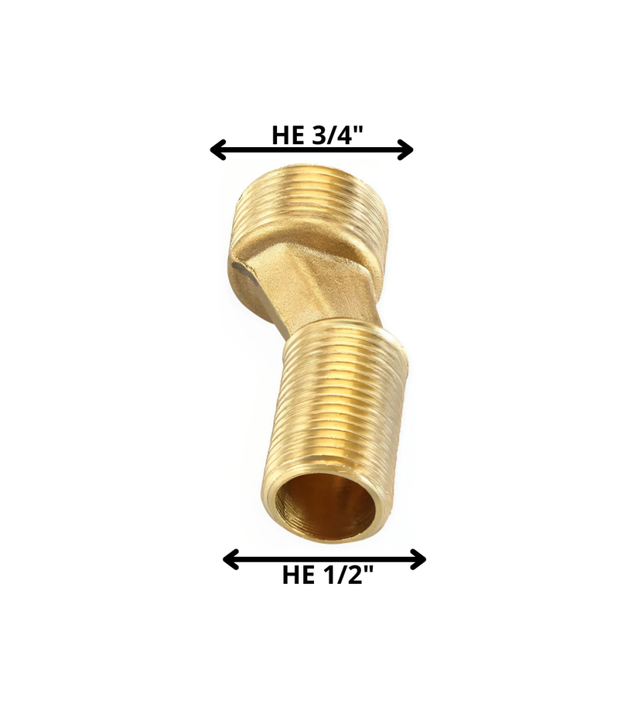 Niple Excentrico 3/4 X 1/2 Bronce