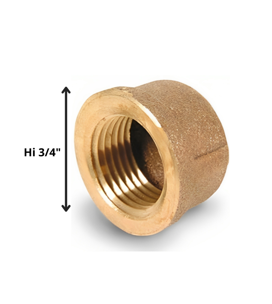 Tapa Gorro Hi 3/4" Bronce