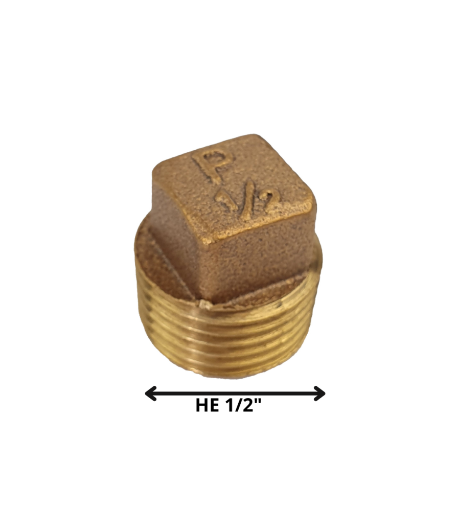 Tapa Tornillo He 1/2" Bronce