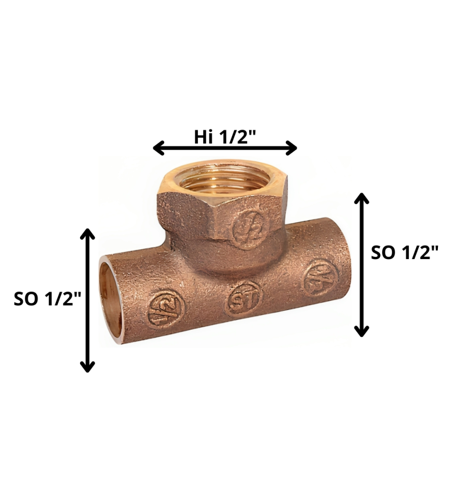 Tee Bronce So So Hi 1/2"