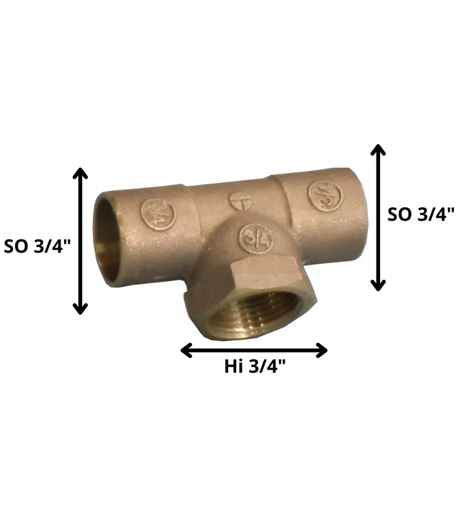 Tee Bronce So So Hi 3/4"